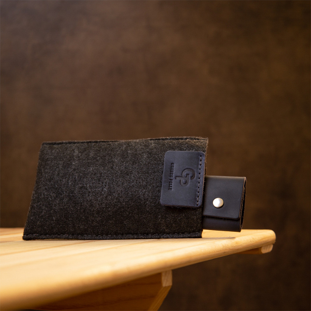 Ключница тубус кожаная на кнопках Grande Pelle 11343 Синяя Киев - изображение 8