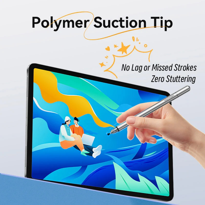 Стилус - ручка для ємнісних екранів 2-в-1 Stylus Pen Gray Aluminum Alloy Type Vention Винница - изображение 8