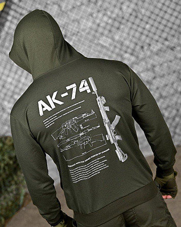 Тактическая худи MAKLIN АК-74 олива ДЛ7064 Киев - изображение 2