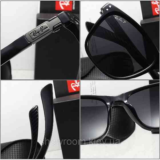 Чоловічі сонцезахисні окуляри з поляризацією Ray ban (69060) синій Київ