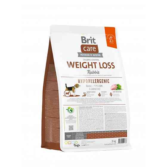 Сухой корм Brit Care Dog Hypoallergenic Weight Loss для собак с лишним весом, гипоаллергенный с кроликом, 3 кг Винница