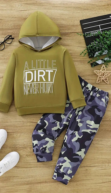 🟡 Дитячий костюм із худі та штанами камуфляж (4–5 років)  Стиль + зручність на кожен день! Київ - фото 1