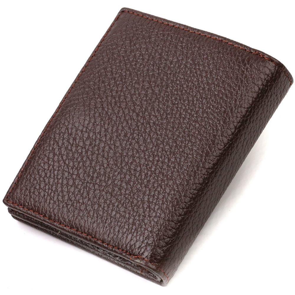 Компактное портмоне для мужчин из натуральной зернистой кожи CANPELLINI 21740 Коричневое Киев - изображение 2