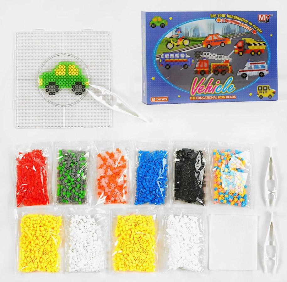 Термомозаїка Транспорт 3000 намистин пластикове поле трафарети (BT-0078) Чернигов - изображение 1