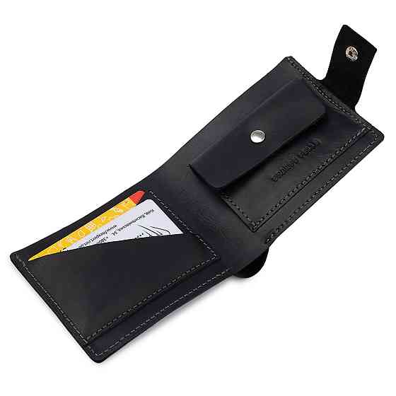 Небольшое мужское портмоне GRANDE PELLE 11566 Черный Киев