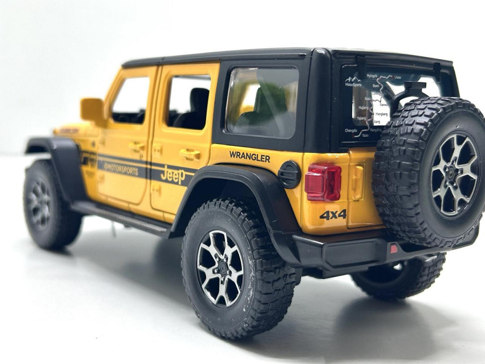Машина Автосвіт Jeep vlanger інерційна відчиняються двері капот багажник 21см Жовта (AP-1979) Чернигов - изображение 2