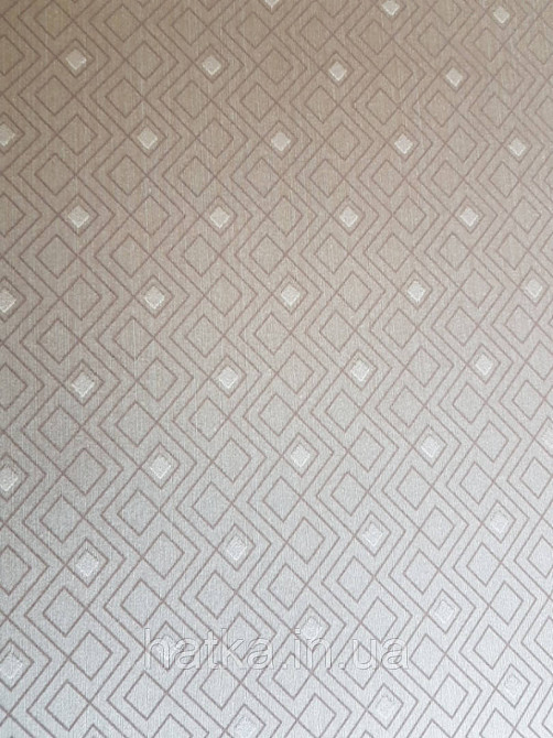Текстильні шпалери на флізеліновій основі Cador Rasch Textil 086569 темно-бежева основа квадрати геометрія Київ - фото 1