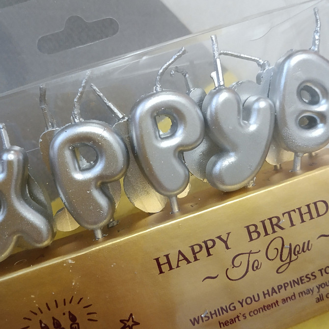 Свеча для торта буквы happy birthday Киев - изображение 2