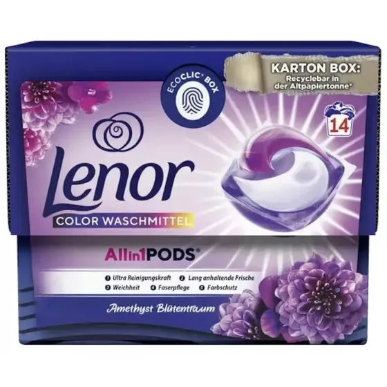 Капсулы для стирки Lenor all in 1 Amethyst Blutentraum 5Х 14 шт Львов
