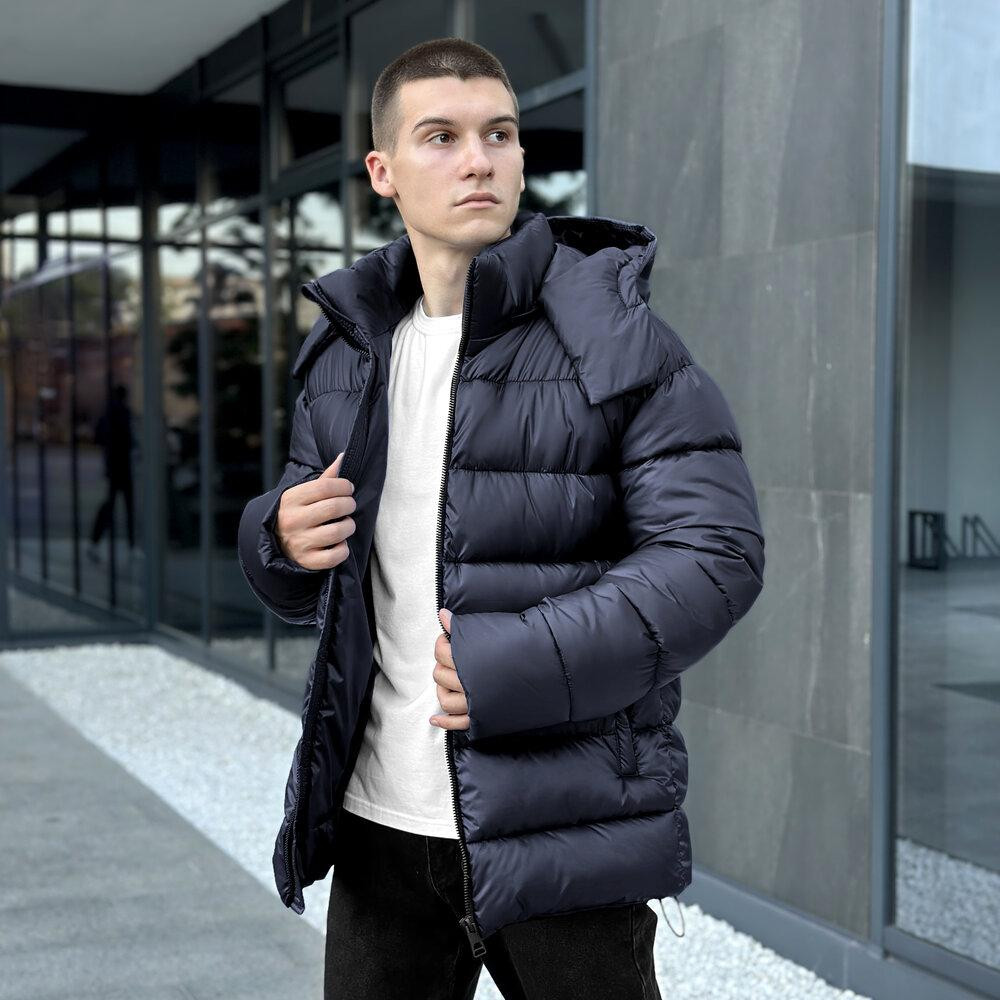 Чоловіча зимова куртка темно-синя Pobedov Snowfall Київ - фото 8