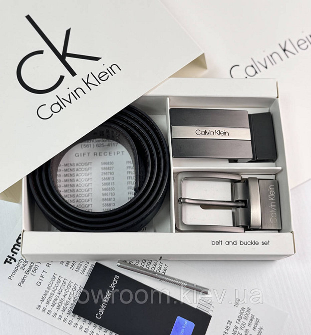 Чоловічий подарунковий набір (ремінь із двома пряжками) (413) Київ - фото 1