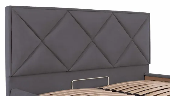 Кровать Двуспальная Leeds Standart 160 х 190 см Мисти Dark Grey Темно-серый Киев