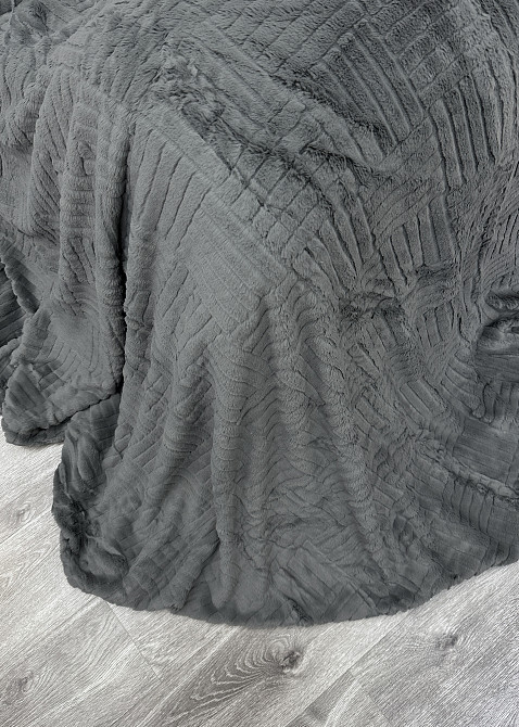 Плед-покрывало Премиум 220х240 см (+-5см) Серый (87-225) Киев - изображение 8