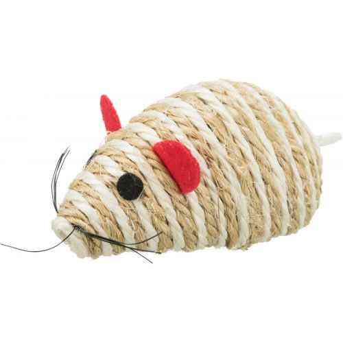 Іграшка Trixie Мишка з брязкальцем для котів, 10 см (сизаль) Київ