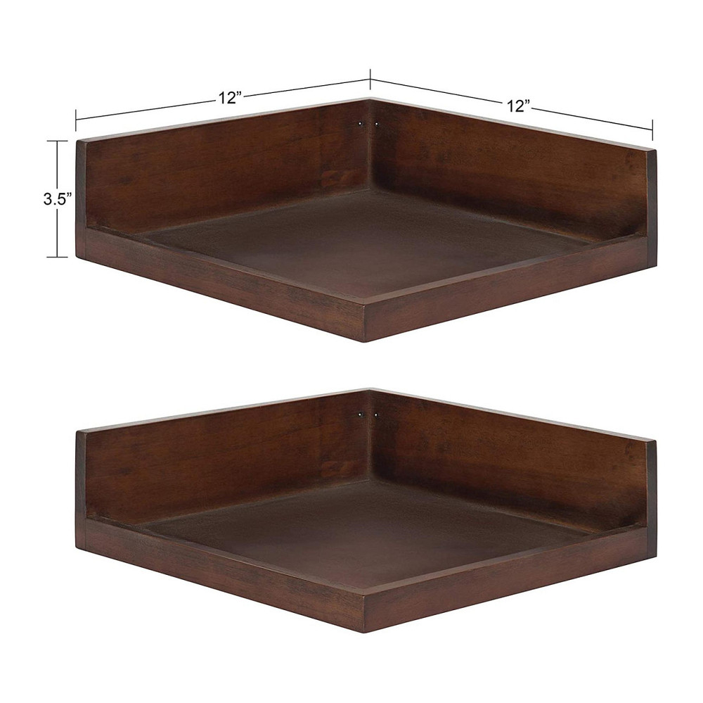 Угловая настенная полка 