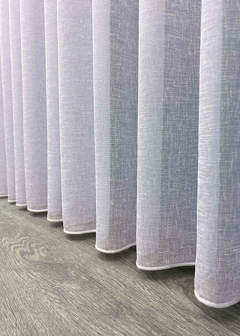 Тюль VR-Textil 2027т Льон однотонний Світло блакитний 400х270 см (42-1097) Київ - фото 8