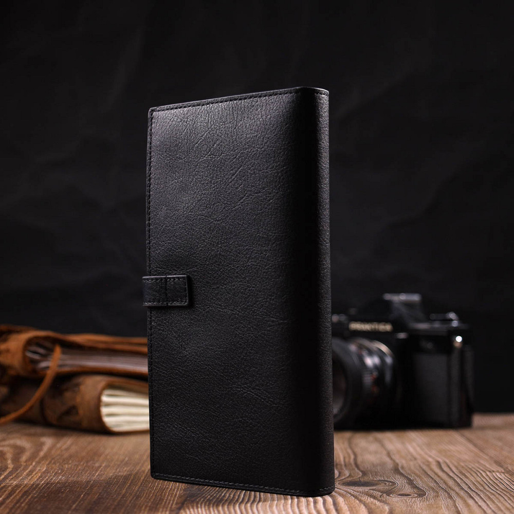 Жіночий тонкий гаманець з натуральної шкіри Tony Bellucci 22036 Чорний Київ - фото 7