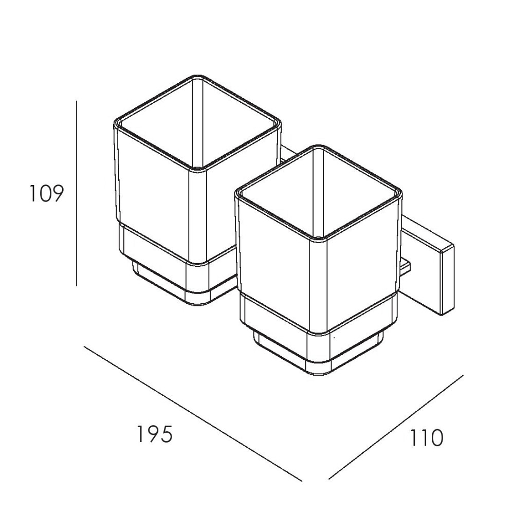 Стакан подвійний для зубних щіток IMPRESE BILOVEC чорний Київ - фото 2