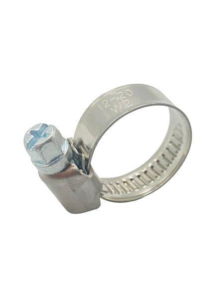 Хомут червячний 12-20 нержавійка Харків - фото 1