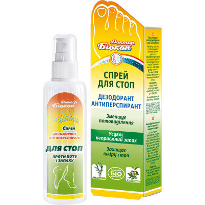 Антиперспірант Біокон Доктор Біокон Спрей для стоп 100 мл (4820160037090) Вінниця - фото 1