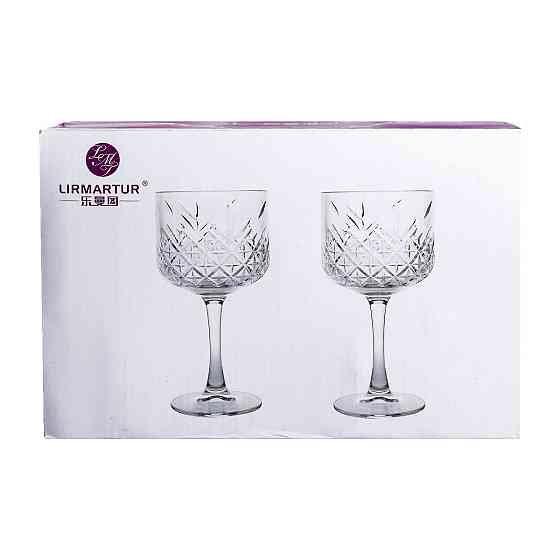 Yiwu Келихи для вина на високій ніжці набір 6 шт винний келих скляний прозорий 400 мл HP-YH-44 Киев