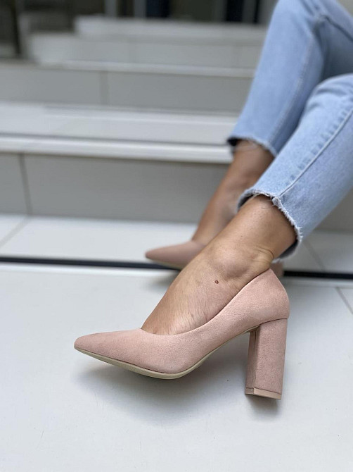 Comer Туфлі жіночі COMER пудра еко-замша каблук 8см 37р. (AH-10 3428) Коломия - фото 3
