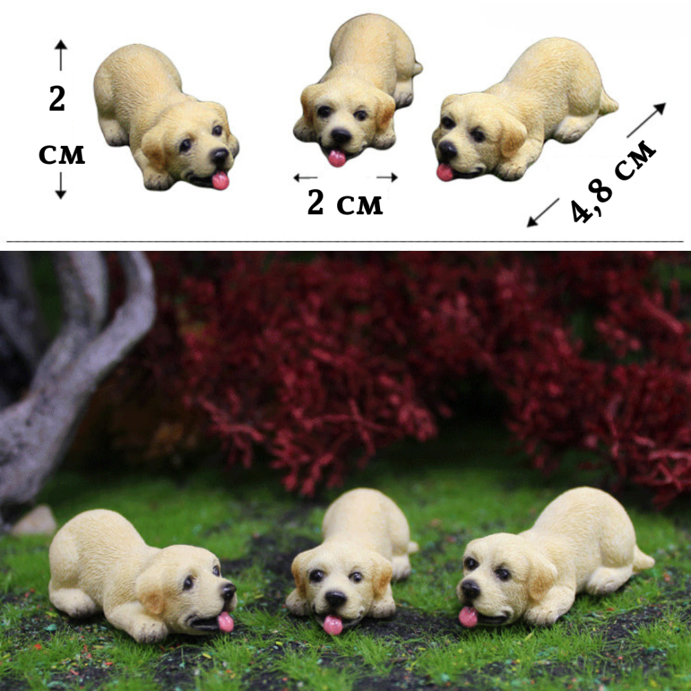 Декоративная  фигурка Собака для мини-сада кашпо флорариума микроландшафта вазона рокария микропейзажа Одесса - изображение 4