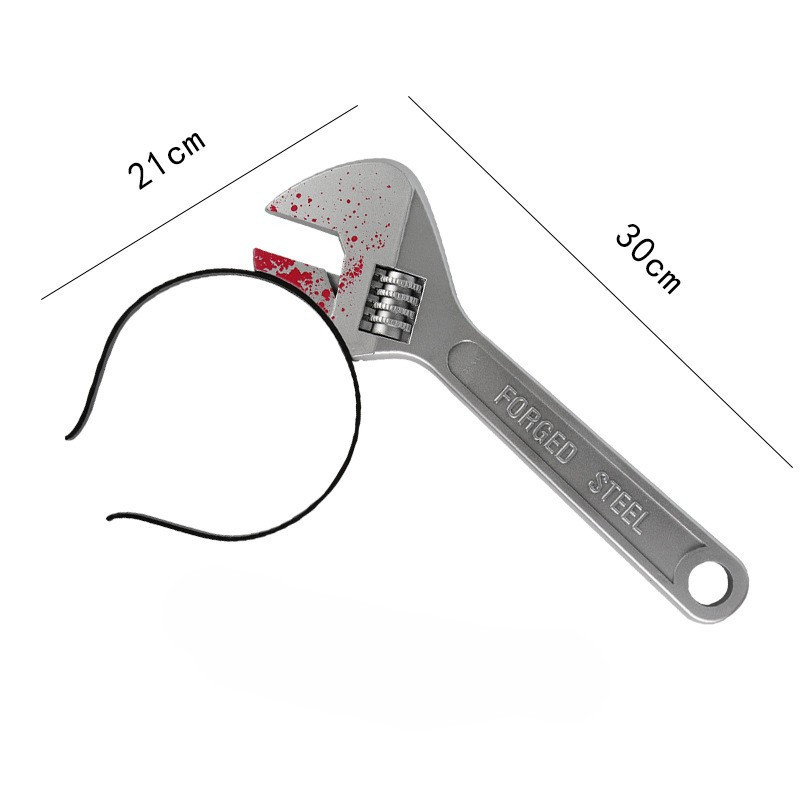 Обруч на Хэллоуин с гаечным ключом one size серый Киев - изображение 2