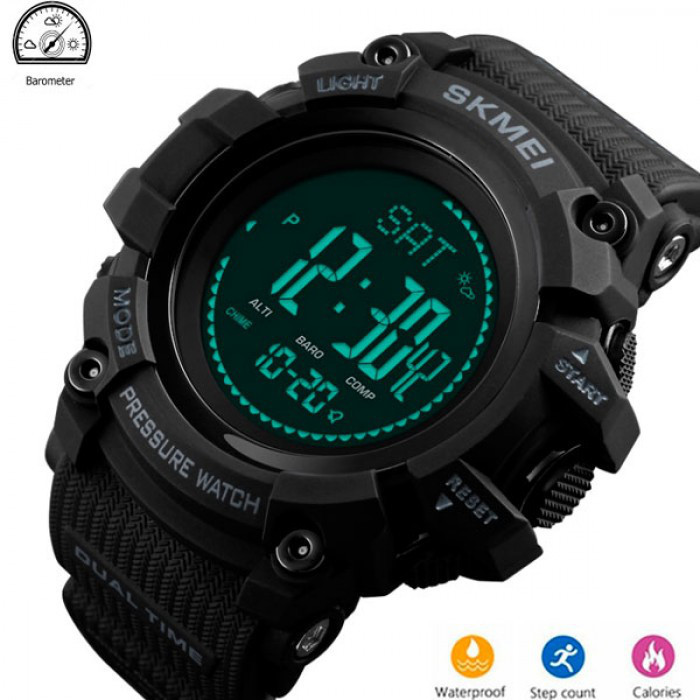 Розумний Годинник Skmei Processor з Шагомером і Барометром Чорний Вінниця - фото 4