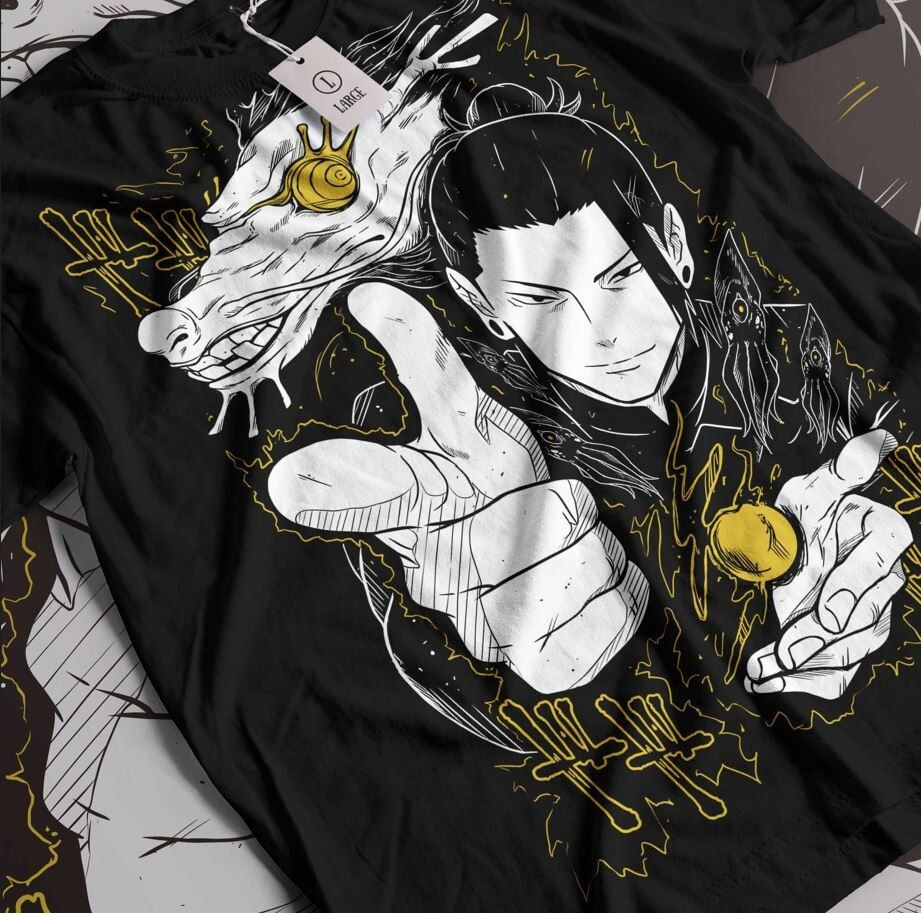 Футболка мужская аниме Магическая битва оверсайз (S/M/L) Черний AnimeJ0962 Днепр - изображение 6