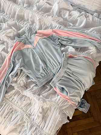 Жіночий велюровий костюм зі вставками Блакитний, 48/52 Харків