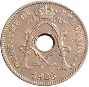Монета 10 сантимов. 1926 год, Бельгия. (Belgique). Полтава