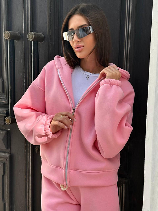 Женский теплый костюм на флисе Розовый 48/52 Харьков - изображение 4