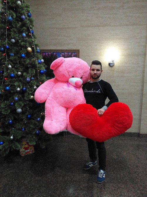 Плюшева іграшка-подушка «Серце» 100 см, м'яка іграшка. Тернопіль - фото 3