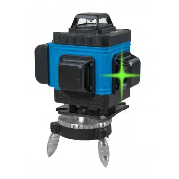 Лазерний Рівень Нівелір KRAFFTEC 16 Ліній 360° Зелений Промінь (Синій Корпус) З Тримачем Та Акумулятором Одеса - фото 4