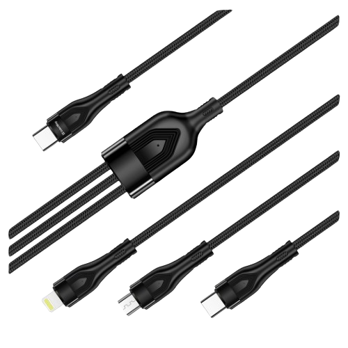 Кабель USB PD Type-C/3в1(Lightning/Micro USB/Type-C) ColorWay CW-CBPDU3060-BK 3,0A 60W 1,2м чорний Житомир