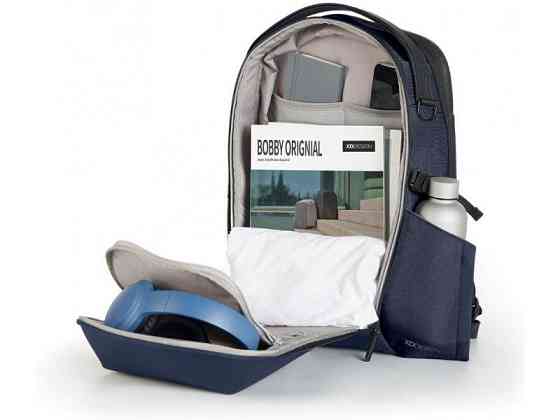 Рюкзак міський Bobby Bizz Business 18 л-25 л для ноутбука 16 дюймів із захистом від крадіжок і порізів (Синій) Вінниця