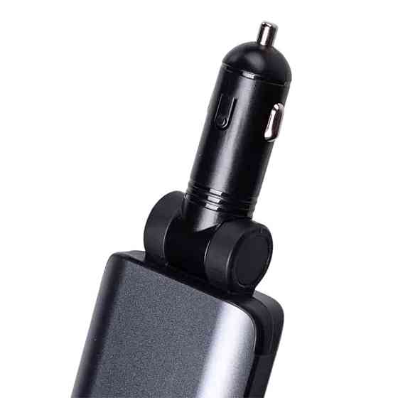 Автомобільний зарядний пристрій LED-проекція, зі швидкою зарядкою та висувним кабелем Type-C HP-E1 Київ