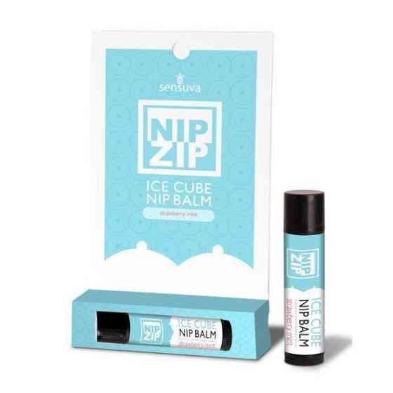 Стимулювальний бальзам для сосків Sensuva – Nip Zip Strawberry Mint (4 г) охолоджувальний Sex Aura Київ