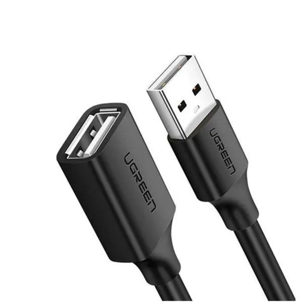 Кабель UGREEN US103 USB 2.0 A Male to A Female Cable 2m (Black)(UGR-10316) (UGR-10316) Київ - фото 1