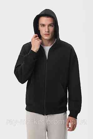 Худі на блискавці чоловіче базове RAY PREMIUM LOOSE чорне(U0409М-Black) S Київ