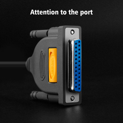 Кабель для принтера USB 2.0 to DB25 2.0m US167 black Ugreen (20224) Винница - изображение 6