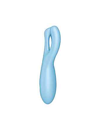 Кліторальний смарт вібратор Satisfyer Threesome 4 Blue з трьома пальчиками Sex Aura Київ