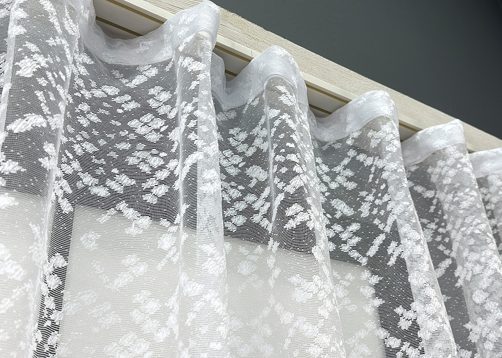 Тюль VR-Textil 1787т Жакард Білий 300х160 см (40-681) Київ - фото 7