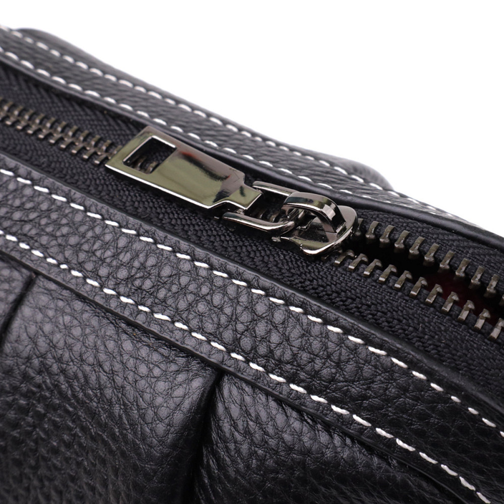 Жіноча сумка з м'якої натуральної шкіри з акцентом на драпірування Vintage 22896 Чорний Київ - фото 4