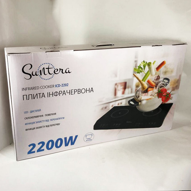Настольная индукционная электрическая плита для кухни Suntera, Качественная настольная электроплита MW-19 Львов - изображение 2