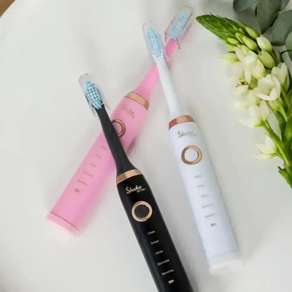 Электрическая зубная щетка Shuke SK-601 аккумуляторная ультразвуковая щетка для зубов 3 насадки Коломия - фото 6