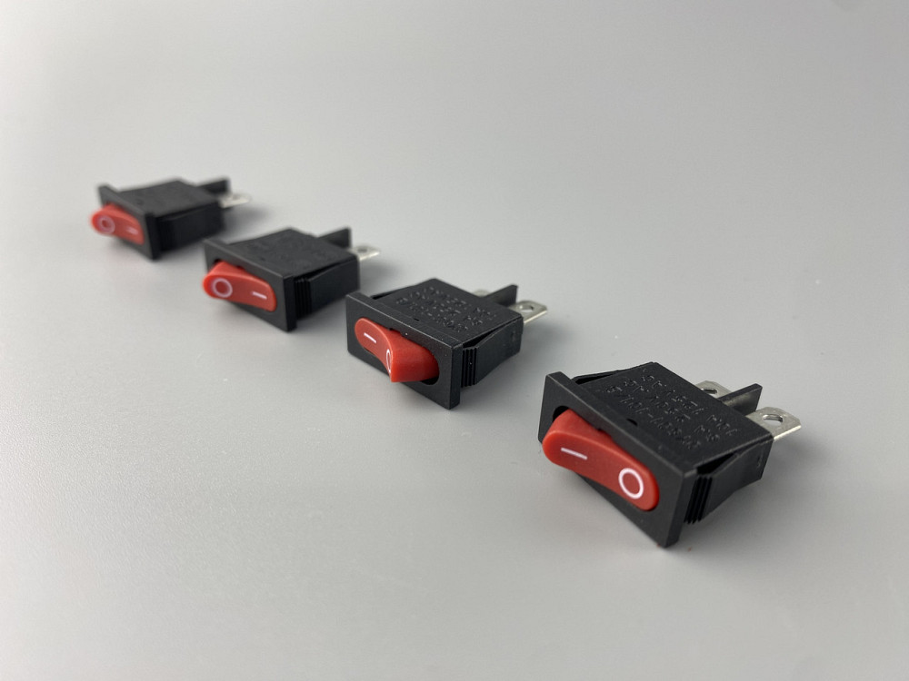 Перемикач клавішний червоний, ON-OFF, 9.5 ммх21мм, 2 ніжки Мукачево - фото 4