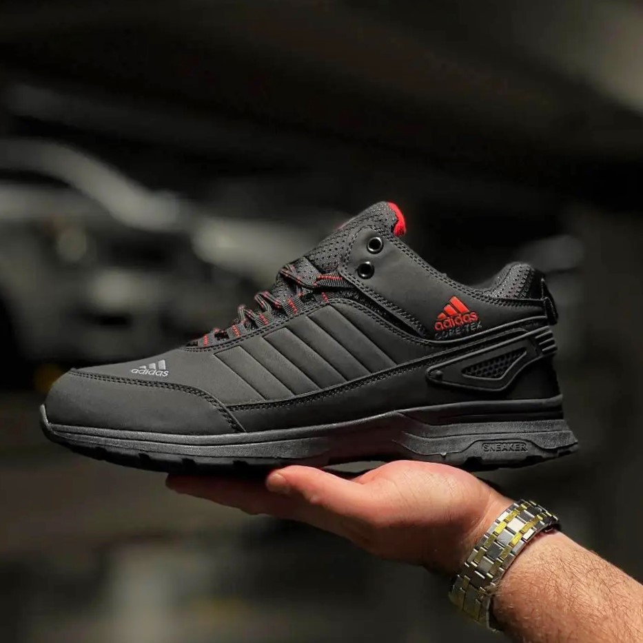 Зимові Кросівки Adidas GORE-TEX Чоловічі Чорні з МЕХОМ Черевики Адідас Гортекс (розміри: 42,43,44) ВідеоОбзор Дніпро - фото 9