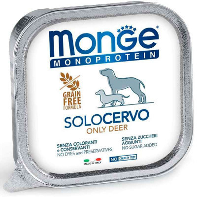 Консервы для собак Monge Dog Solo 100% оленина 150 г (8009470014175) Винница - изображение 1